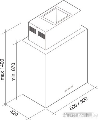 Кухонная вытяжка Falmec Design Laguna Isola Pannellabile 800 (90)