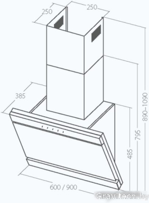 Кухонная вытяжка Akpo Kastos II 60 WK-9 (белый)