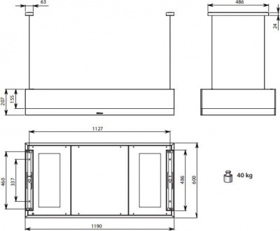 Кухонная вытяжка Falmec Vetra Circle-Tech Island 120 600 м3/ч (нержавеющая сталь)