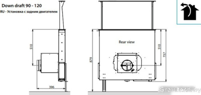 Кухонная вытяжка Falmec Down Draft Design+ 120 (нержавеющая сталь)