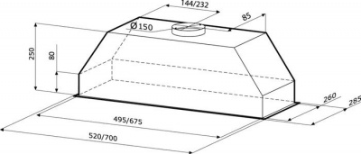 Кухонная вытяжка Krona Mini 600 White Slider