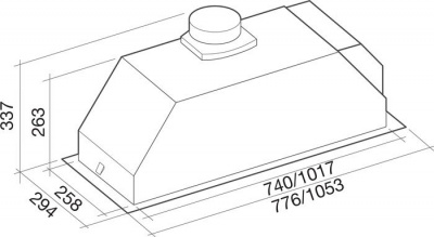 Кухонная вытяжка Falmec Design Gruppo Incasso 800 (70)