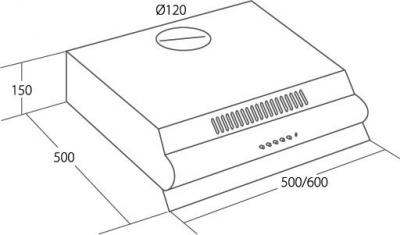 Кухонная вытяжка Akpo P3050 WK-7 (нержавеющая сталь)