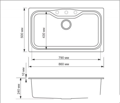Кухонная мойка Omoikiri Maru 86-SA (4993140)