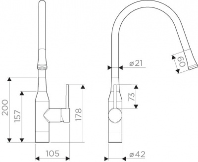 Смеситель Omoikiri Yatomi-BN-BL 4994247