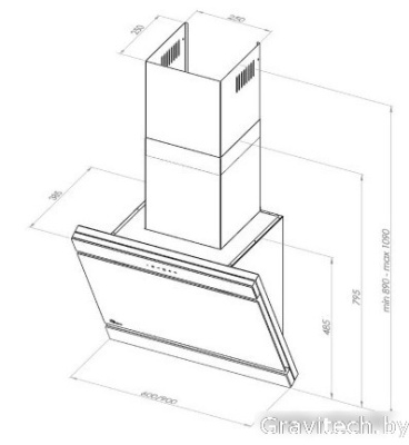 Кухонная вытяжка Akpo Kastos 60 WK-9 (белый)