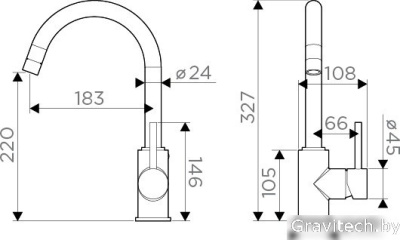 Смеситель Omoikiri Shinagawa-BE (ваниль)