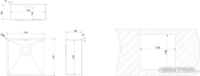 Кухонная мойка TEKA Square 400/400 (40170120)