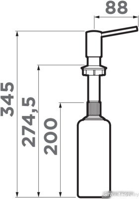 Дозатор для жидкого мыла Omoikiri OM-02 BL-P (черный) Дозатор для жидкого мыла Omoikiri OM-02 BL-P (черный)