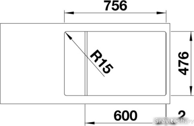Кухонная мойка Blanco Lantos XL 6 S-IF Compact 523140