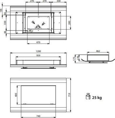 Кухонная вытяжка Falmec Cielo Design+ Island 120 600 м3/ч (белый)