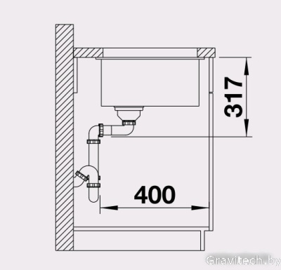 Кухонная мойка Blanco Etagon 500-U Silgranit (белый) [522231]