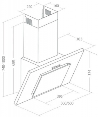 Кухонная вытяжка Akpo Orient eco 60 WK-4 (белый)