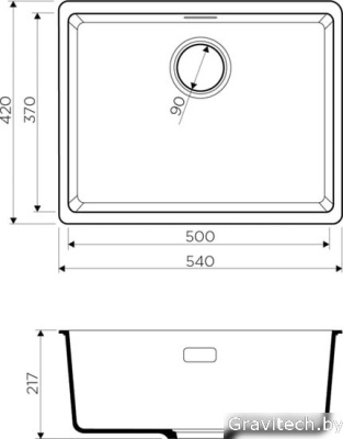 Кухонная мойка Omoikiri Kata 54-U-DC