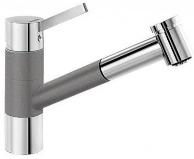 Смеситель Blanco Tivo-S Silgranit (хром/темная скала) [518798]
