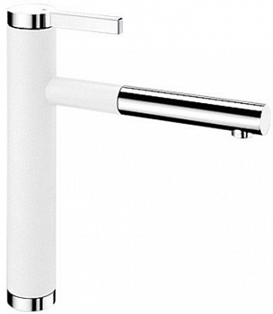 Смеситель Blanco Linee-S Silgranit (белый) [518441]