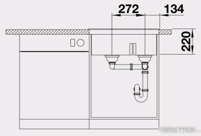 Кухонная мойка Blanco Pleon 6 Split (серый беж) [521696]
