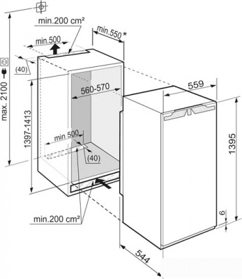 Однокамерный холодильник Liebherr IKB 2760