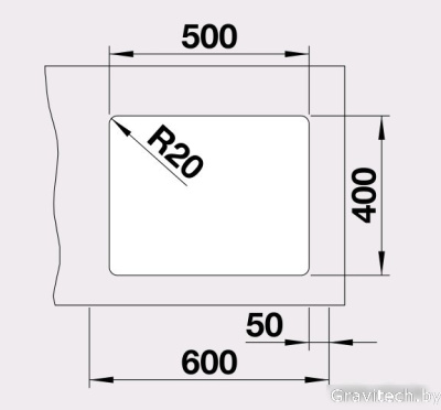 Кухонная мойка Blanco Etagon 500-U Silgranit (белый) [522231]