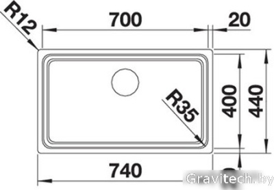 Кухонная мойка Blanco Etagon 700-U (зеркальная полировка) 524270