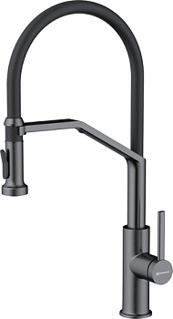 Смеситель Omoikiri Makkari 2 Plus-SB-GM-BL (вороненая сталь/черный)