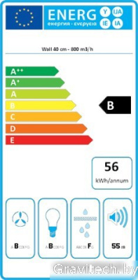 Кухонная вытяжка Falmec Mira/Top Fasteel 40 800 м3/ч (нержавеющая сталь)