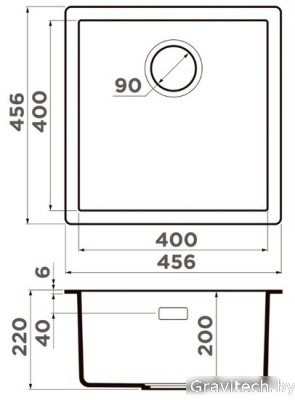 Кухонная мойка Omoikiri Yamakawa 45T-U/I BL 4993302 (черный)
