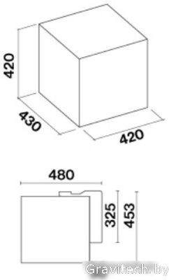 Кухонная вытяжка Falmec Rubik E-ion 42 450 м3/ч (белый)