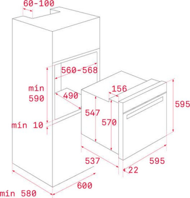 Электрический духовой шкаф TEKA HLB 860 (черный) [41560098]