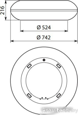 Кухонная вытяжка Falmec Loop Circle-Tech Island 60 600 м3/ч (белый)