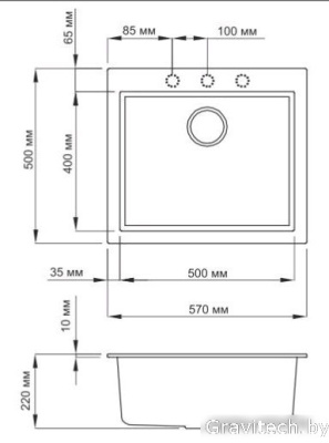 Кухонная мойка Omoikiri Bosen 57-BE (4993146)