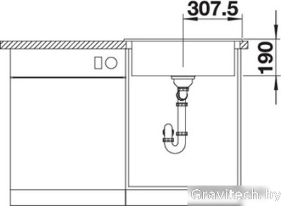 Кухонная мойка Blanco Palona 6 (черный) 524738 Кухонная мойка Blanco Palona 6 (черный) 524738