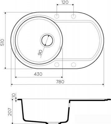 Кухонная мойка Omoikiri Manmaru 78 DC