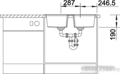 Кухонная мойка Blanco Lexa 8 (серый беж) 524967
