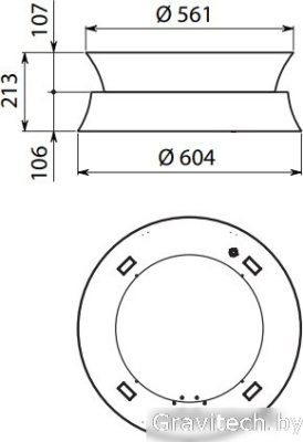Кухонная вытяжка Falmec Dama Circle-Tech Island 60 600 м3/ч (белый)