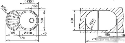 Кухонная мойка TEKA DR 77 1C 1E CN MAT [40127301]