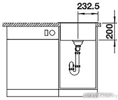 Кухонная мойка Blanco Naya 45 526572 (черный)