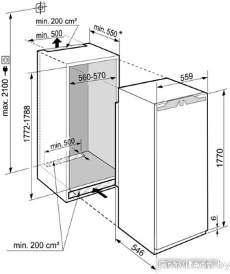 Однокамерный холодильник Liebherr IRf 5101 Pure