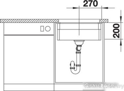Кухонная мойка Blanco Etagon 500-U (базальт) 525154