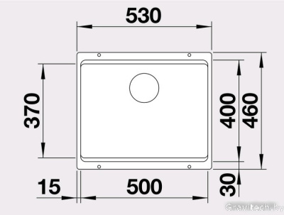 Кухонная мойка Blanco Etagon 500-U Silgranit (белый) [522231]