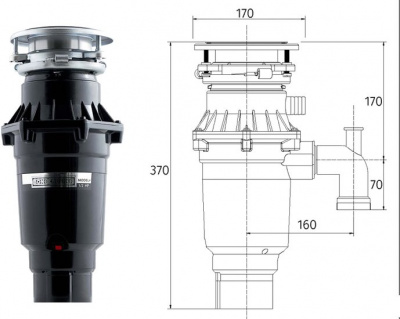 Измельчитель пищевых отходов Bone Crusher BC 810-SL