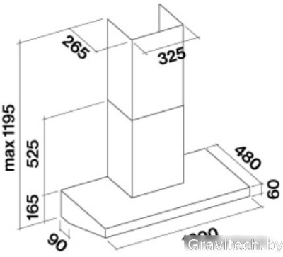 Кухонная вытяжка Falmec Marte Professional 120 1000 м3/ч (нержавеющая сталь)