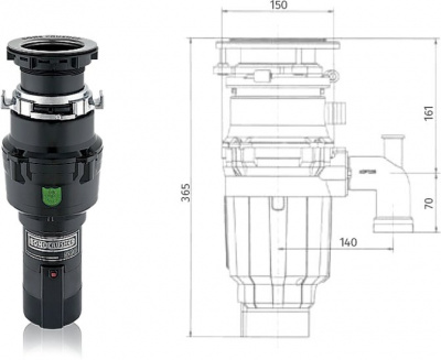 Измельчитель пищевых отходов Bone Crusher BC 500
