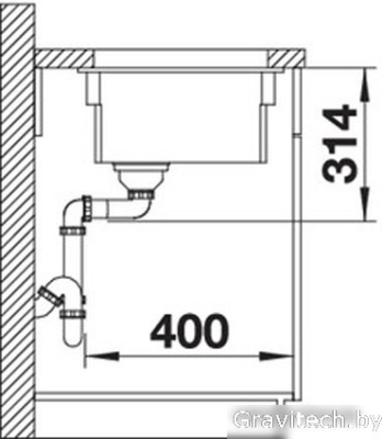 Кухонная мойка Blanco Etagon 500-U (базальт) 525154