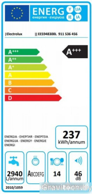 Встраиваемая посудомоечная машина Electrolux EES948300L
