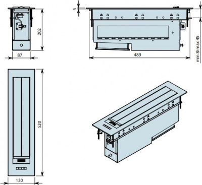 Кухонная вытяжка Falmec Piano Design+ 2x13 (нержавеющая сталь)