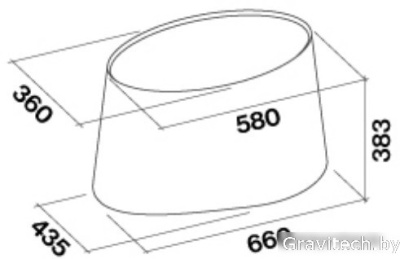 Кухонная вытяжка Falmec Mare E-ion Island 66 450 м3/ч (черный)