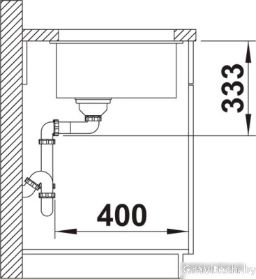 Кухонная мойка Blanco Rotan 400-U 526097 (черный)