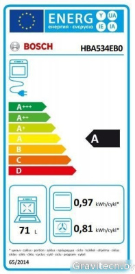 Электрический духовой шкаф Bosch HBA534EB0