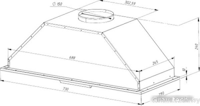 Кухонная вытяжка Akpo Neva II 80 WK-10 (нержавеющая сталь)
